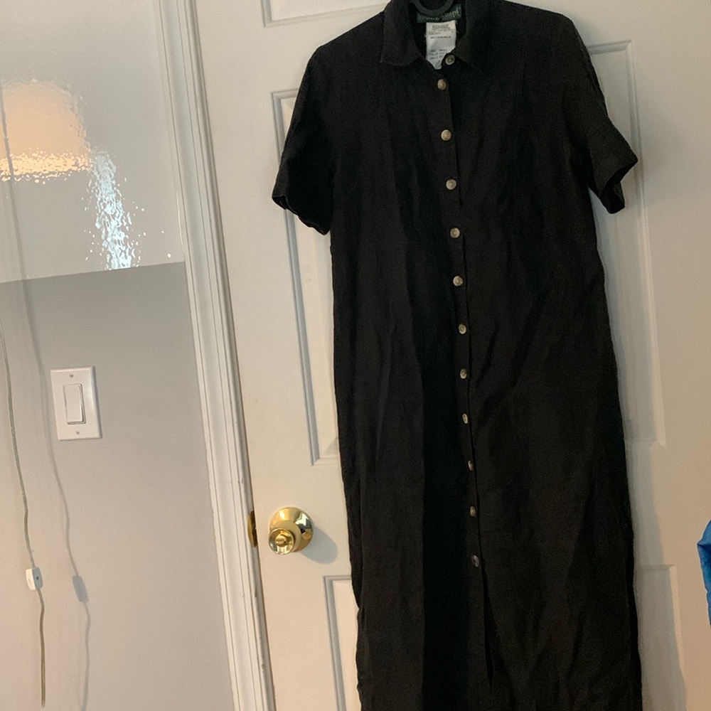 100% linen shirt dress